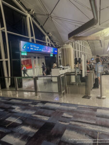 a group of people in an airport