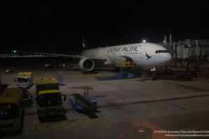 a large airplane at night