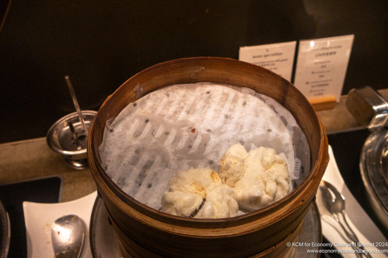 a bowl of food in a basket