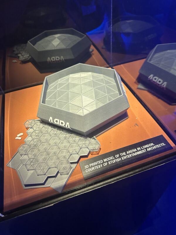 a group of hexagons on a display