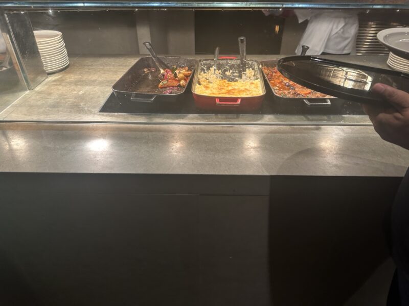 a pans with food on it