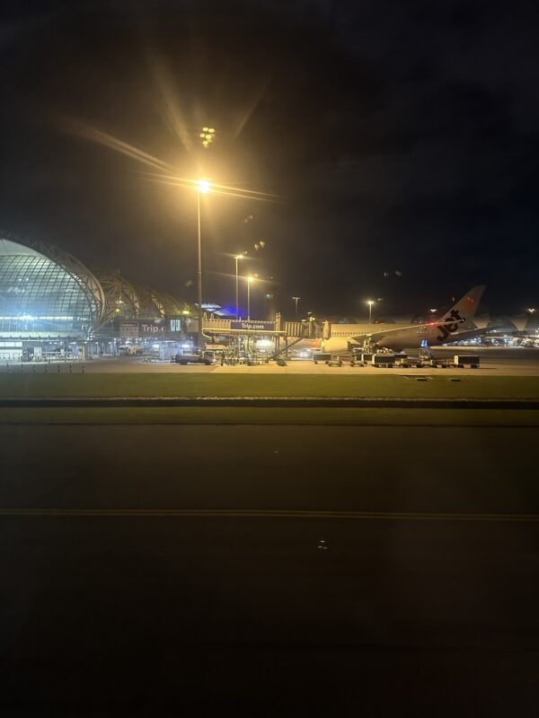 an airplane at an airport