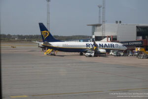 a plane parked on the tarmac