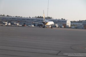 an airplane on the tarmac