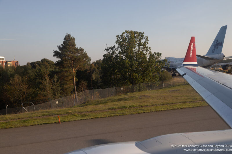 an airplane on the runway