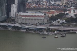a city with a river and a bridge