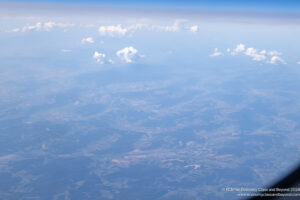 aerial view of a landscape from an airplane