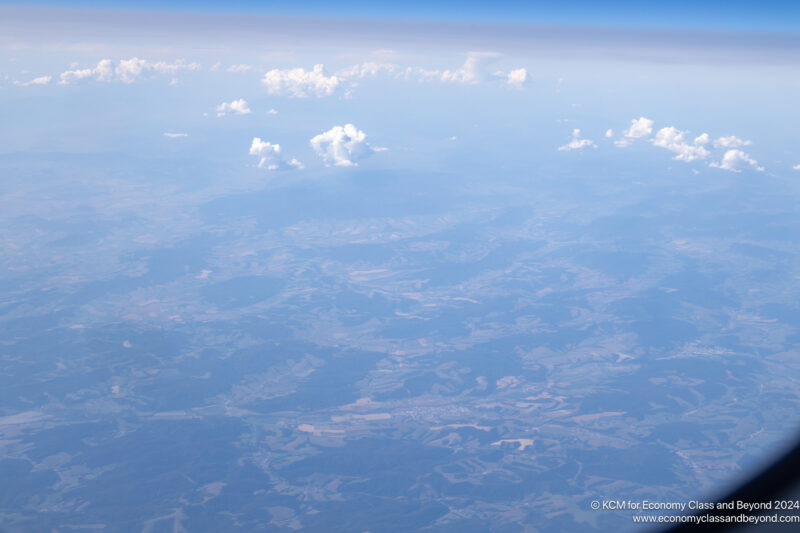 aerial view of a landscape from an airplane