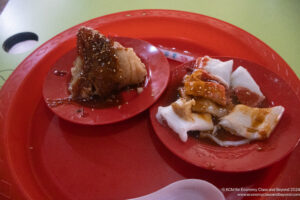 a plate of food on a table