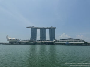 a water next to a city