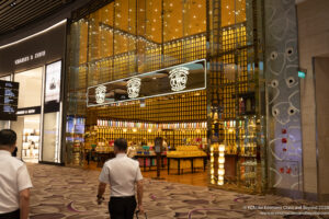 a man walking in a store