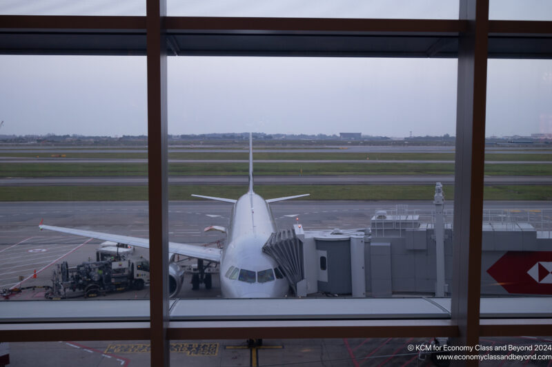 an airplane at an airport