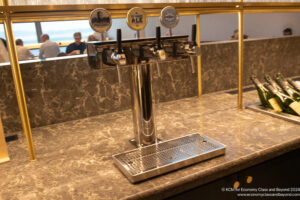 a beer dispenser on a counter