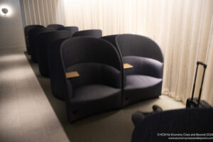 a group of chairs in a room