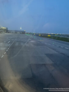 a road with lights on it