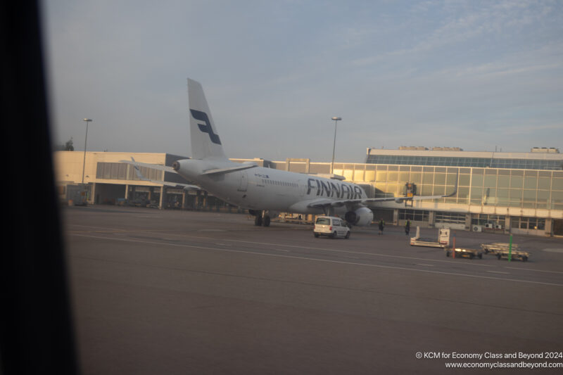 an airplane on the runway