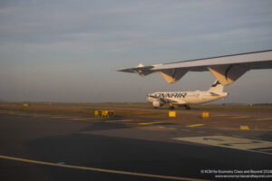 an airplane on a runway