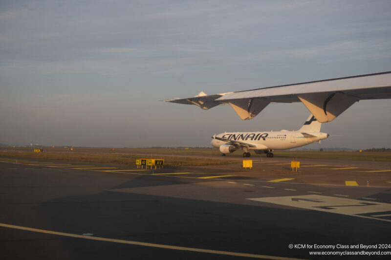 an airplane on a runway