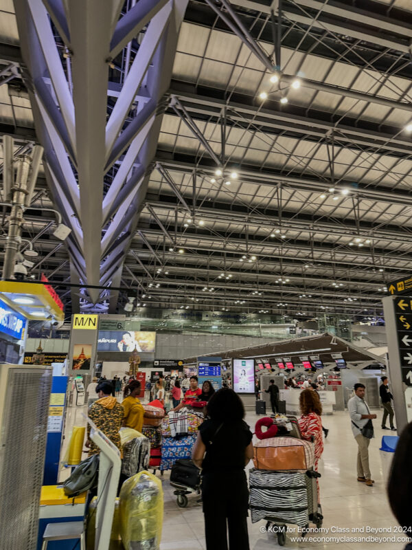 people in a large airport