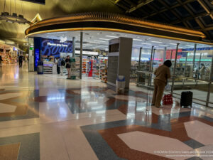 a woman standing in a store