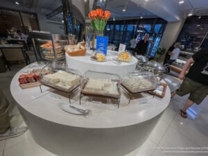 a table with food on it