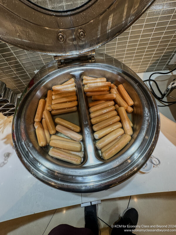 hot dogs in a container