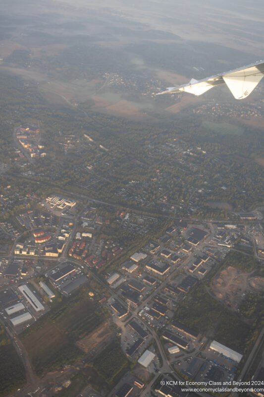 an aerial view of a city