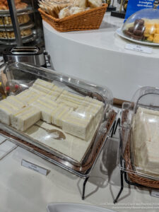 a trays of sandwiches in a buffet