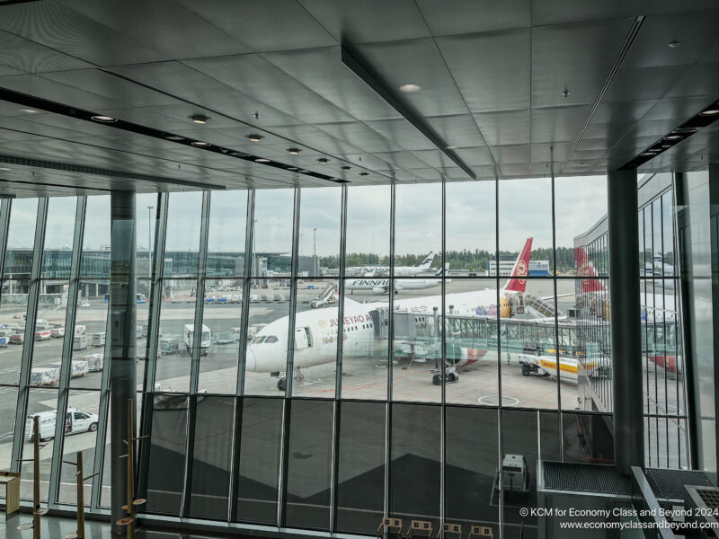 a view of an airport from a window