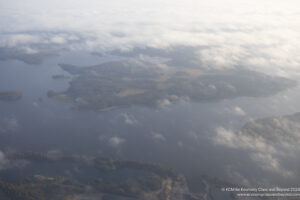 aerial view of land and clouds