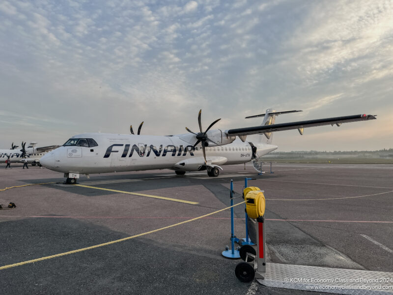 a plane on the runway