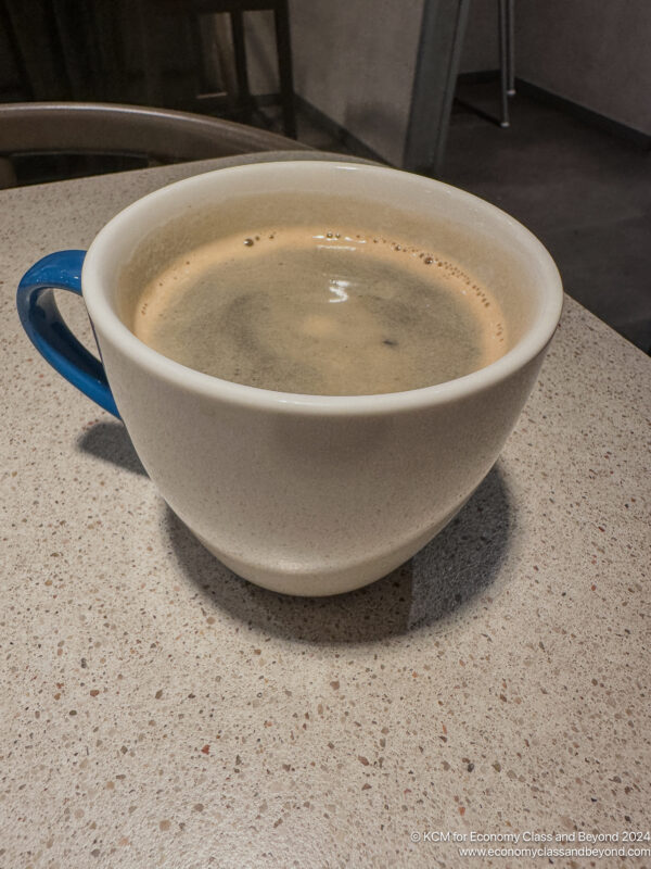 a cup of coffee on a table