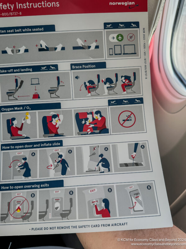 a diagram of a flight safety instruction