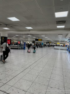 people walking in an airport