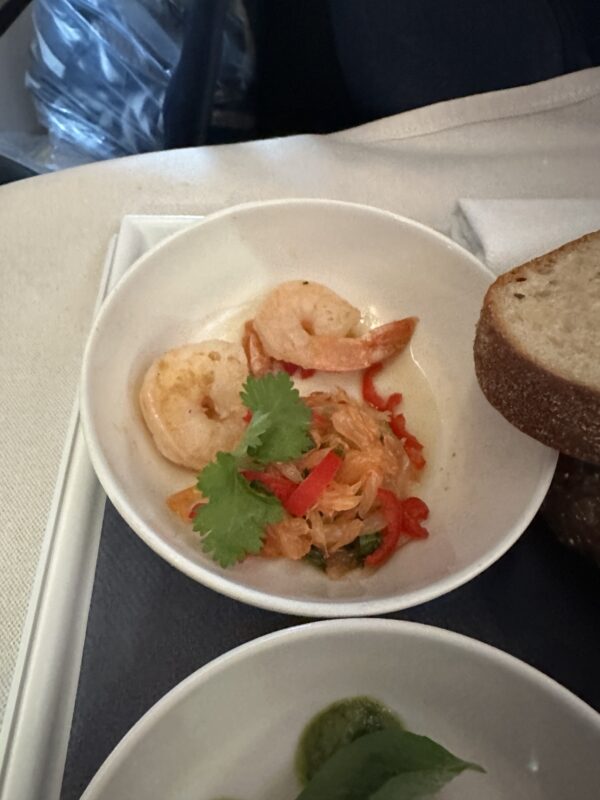 a bowl of food on a tray