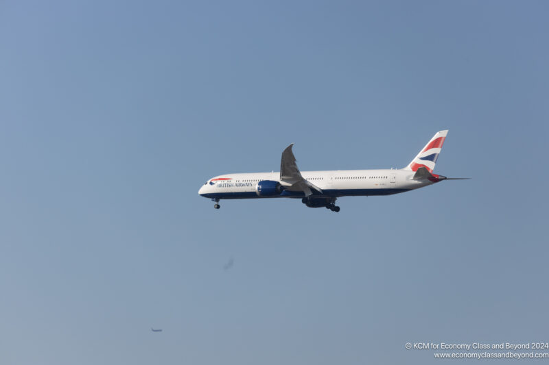 a plane flying in the sky