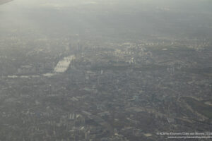 an aerial view of a city