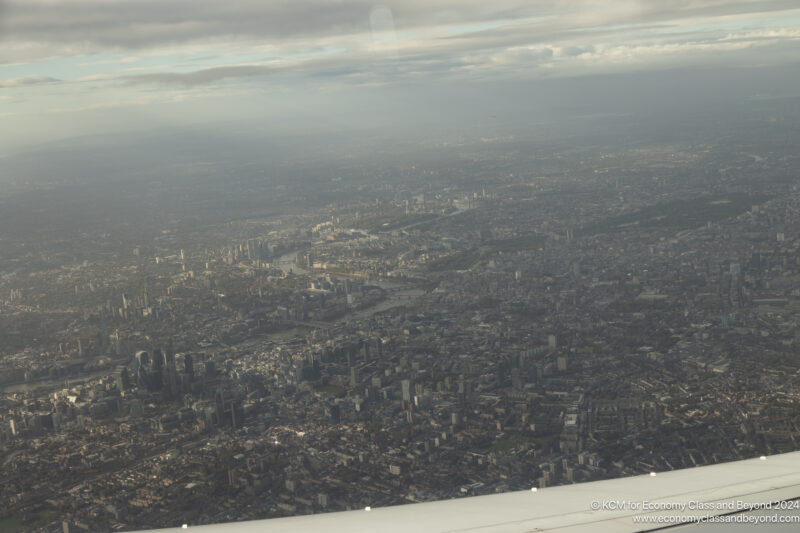 an aerial view of a city