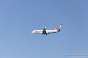 an airplane flying in the sky