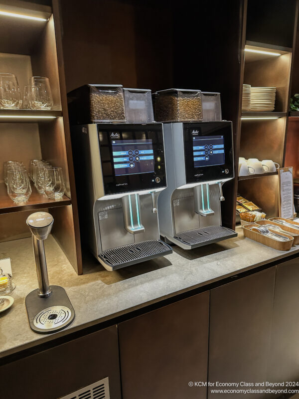 two coffee machines on a counter