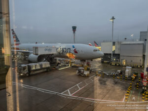 an airplane at an airport