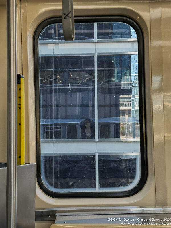 a window on a train