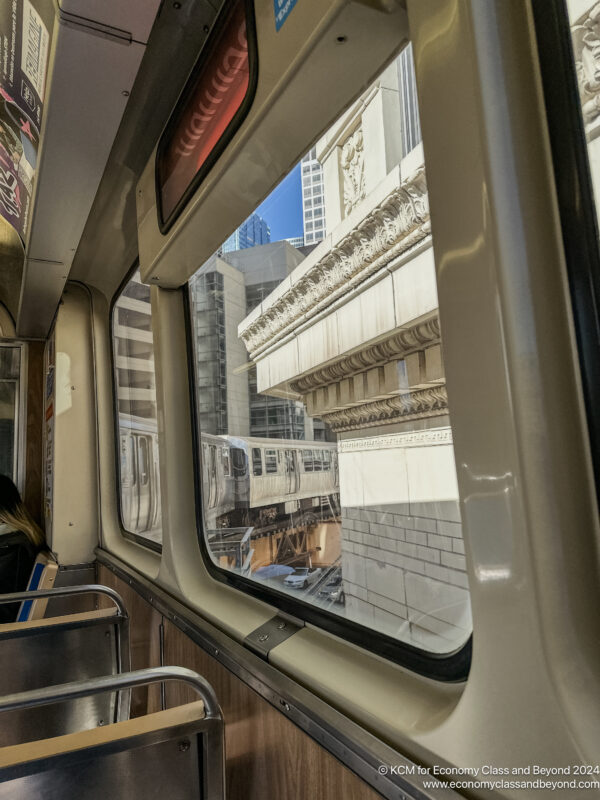 a window of a train