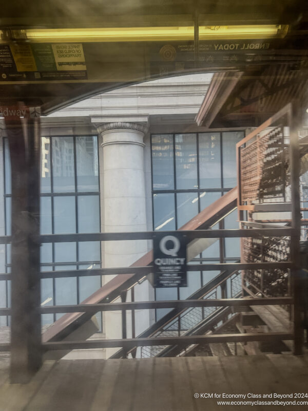 a view of a building from a window