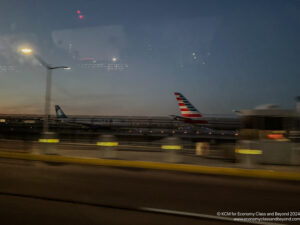 a plane on the runway