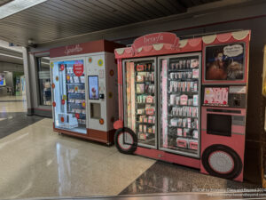 a vending machine in a store