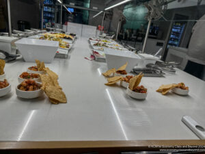 a table with food in bowls