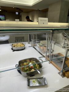 food in a glass case