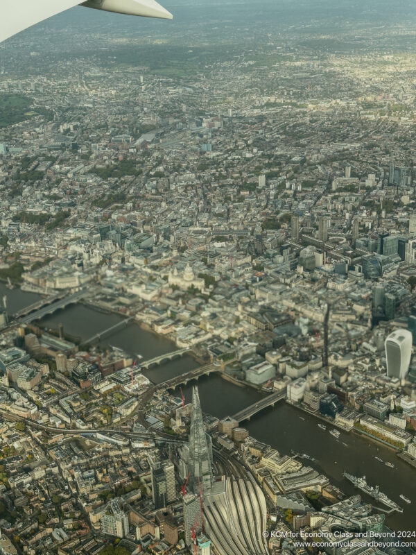 an aerial view of a city