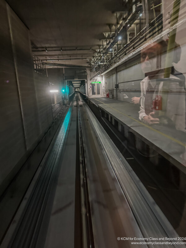 a man standing on a train track